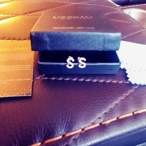 NWOT Mooham Letter S earrings